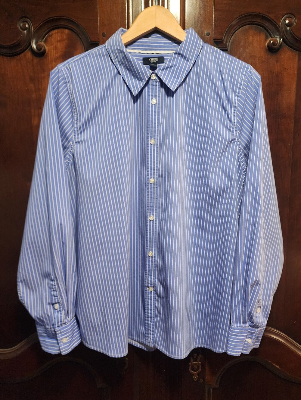 CHAPS - Blue Striped Blouse